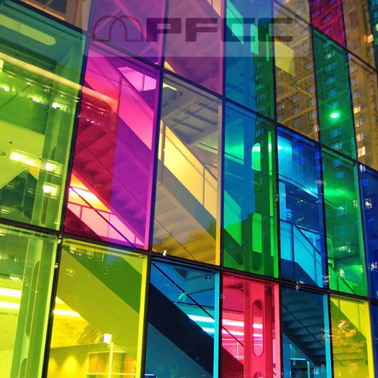Window film, self-adhesive colored transparent architectural decorative tint with UV protection