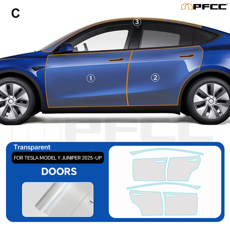 2025 2026 Tesla Model Y Juniper PPF Kit – Precut Paint Protection Film Clear Bra