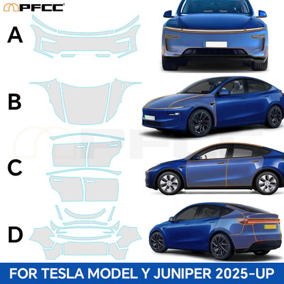 2025 2026 Tesla Model Y Juniper PPF Kit – Precut Paint Protection Film Clear Bra