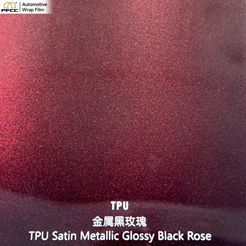 TPU Satin Metallic Glossy Black Rose
