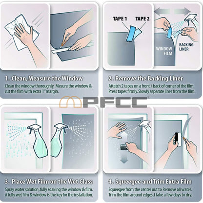 Window security film High quality tempered glass window film, enhanced security, adhesive and shatterproof, suitable for supermarkets, display cabinets, homes, offices.