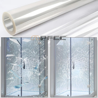 Window security film High quality tempered glass window film, enhanced security, adhesive and shatterproof, suitable for supermarkets, display cabinets, homes, offices.
