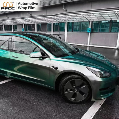 Close-up of emerald green cat’s eye TPU wrap texture