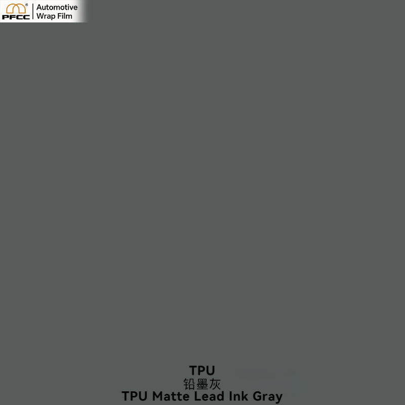 Lead Ink Gray TPU color change film on car exterior