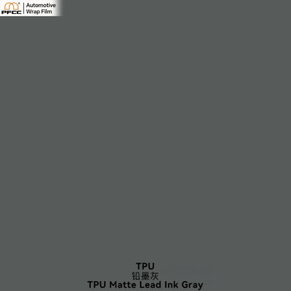 Lead Ink Gray TPU color change film on car exterior