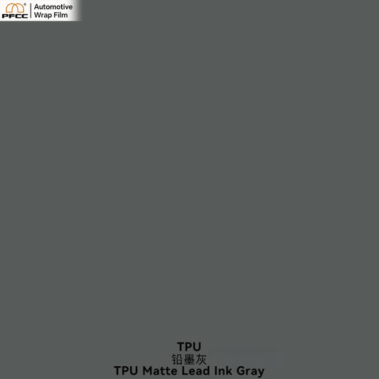 Lead Ink Gray TPU color change film on car exterior