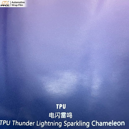 TPU Lightning Thunder metallic car wrap film with electric gloss finish