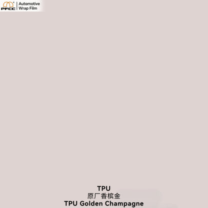 OEM Champagne Gold TPU car wrap film with factory gloss finish