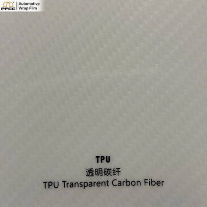 TPU transparent carbon fiber car wrap film with clear 3D pattern