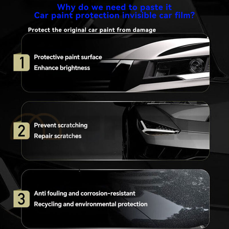 Gloss black TPU film with mirror finish surface