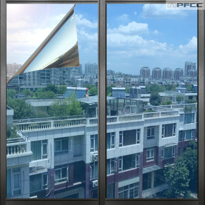 Silver Reflective One-Way Mirror Window Film – Privacy, Heat Control & UV Protection for Home & Office