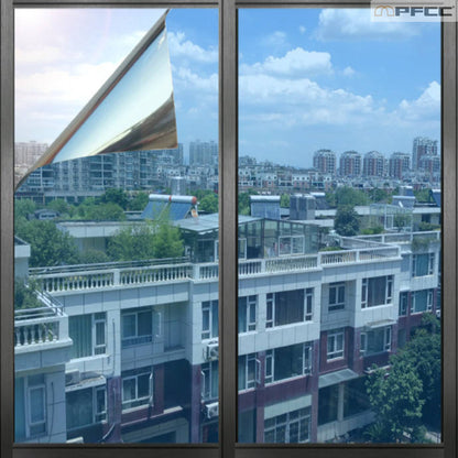 Silver Reflective One-Way Mirror Window Film – Privacy, Heat Control & UV Protection for Home & Office