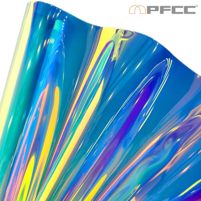 Rainbow Dichroic Decorative Window Film – Color-Shifting Prism Effect, UV & Glare Protection, Static Cling Vinyl