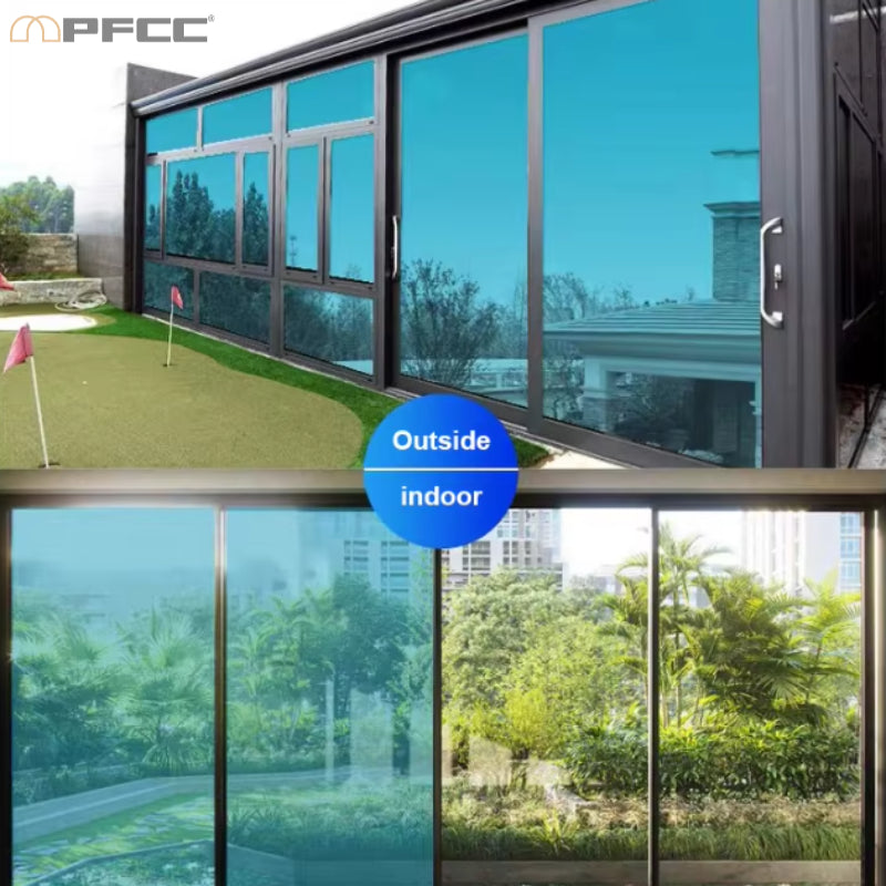 Silver Reflective One-Way Mirror Window Film – Privacy, Heat Control & UV Protection for Home & Office