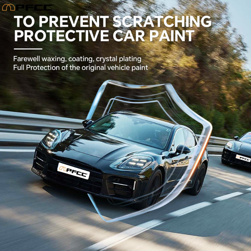 Invisible car PPF with hydrophobic surface coating