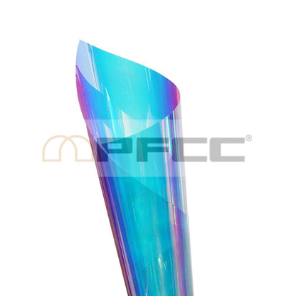 Rainbow Dichroic Decorative Window Film – Color-Shifting Prism Effect, UV & Glare Protection, Static Cling Vinyl