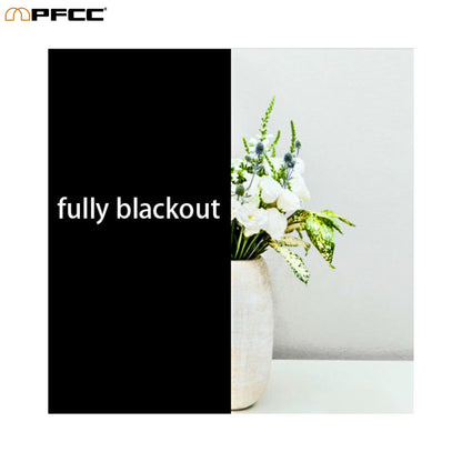 Window Film – Daytime Privacy &amp; Sunlight Control, Self-Adhesive White/Black Blackout Glass Covering for Home &amp; Office